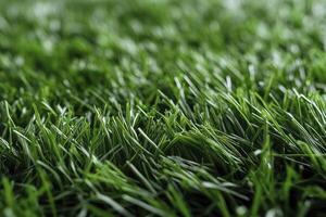 Closeup of Lush Green Artificial Turf Showing Texture and Details photo