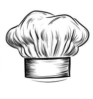 Chef's Hat Sketch Illustration Graphic for Culinary and Recipe Designs photo