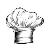 Chef's Hat Illustration - Vintage Style Cooking and Restaurant Concept photo