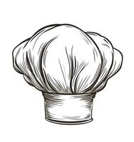Chef Hat Illustration Classic Design for Culinary Profession or Restaurant photo