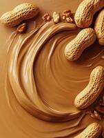 Peanut Butter Swirl with Peanuts and Walnuts for Food Concepts photo