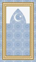 Islamic carpet with moon and star on it vector