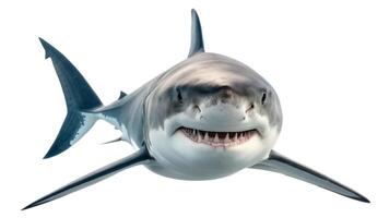Great white shark, isolated on white background photo