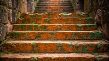 Stone stairs in angkor wat, cambodia photo