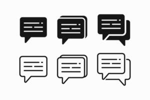 Speech bubble icon set. Modern minimalist chat bubble icon. Communication network. Incoming message vector