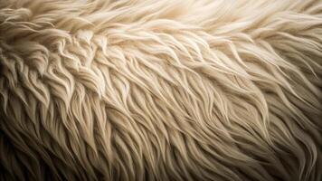 A close up of a fluffy white fur photo