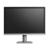 3D Computer Monitor Display Screen On Transparent Background png