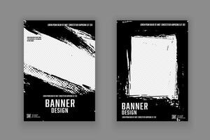 Template grunge brush texture with overlay abstract frame grunge shape clipping mask. vector