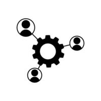 Teamwork icon design, Teamwork support collaborative cooperation unity idea and idea theme illustration vector