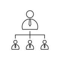 Human connection icon. Simple line, outline elements of web design for ui and ux, website or mobile application on white background vector