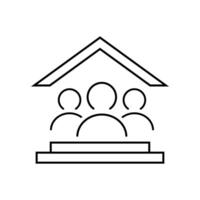 Teamwork icon illustration. Teamwork symbol. Teamwork sign. vector