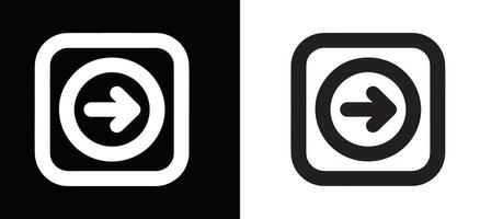 Arrow icon. Right arrow pointer cursor in next direction. vector