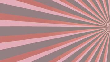 A pink and gray striped background with a sunburst pattern video