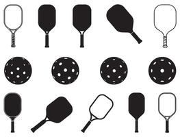 PICKLE RACKET SILHOUETTE WHITE BACKGROUND vector