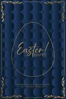 Easter happy card with gold foil background vector