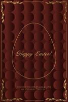Easter card with golden egg on a brown background vector