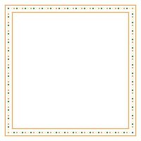 Irish Themed Square Frame with Green Orange and Yellow Dotted Border vector