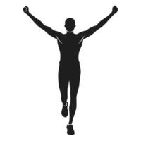 Dynamic Black Silhouette of a Running Figure vector