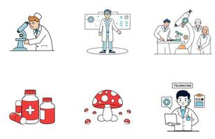 Powerful Fentanyl Medicine Bundle A Lethal Pill Collection Icons vector