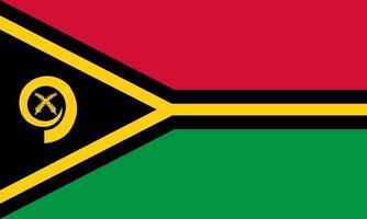 Classic flag Vanuatu. Official flag Vanuatu with size proportions and original color. Standard color and size. Independence Day. Banner template. National flag Vanuatu with coat arms. vector