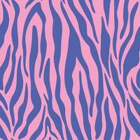 Zebra print seamless pattern, flat illustration. Pink and blue background, animal texture. Trendy pattern. vector