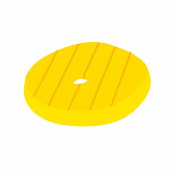 A yellow circular object on a white background vector