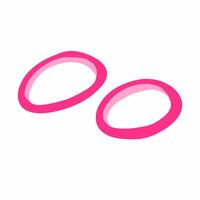 Two pink rings on a white background vector