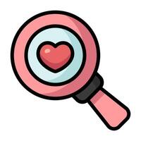Simple Search colorful icon. The icon can be used for websites, print templates, presentation templates, illustrations, etc vector
