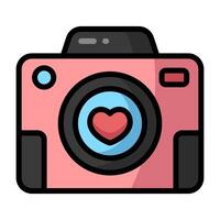 Simple Camera colorful icon. The icon can be used for websites, print templates, presentation templates, illustrations vector