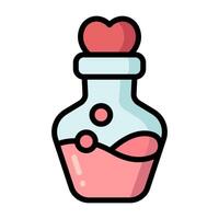 Simple Love Potion colorful icon. The icon can be used for websites, print templates, presentation templates, illustrations, etc vector