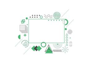 Geometric elements in memphis background vector
