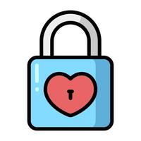Simple Lock colorful icon. The icon can be used for websites, print templates, presentation templates, illustrations vector