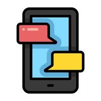 Simple Chat colorful icon. The icon can be used for websites, print templates, presentation templates, illustrations, etc vector