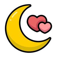 Simple Honeymoon colorful icon. The icon can be used for websites, print templates, presentation templates, illustrations, etc vector