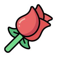 Simple Rose colorful icon. The icon can be used for websites, print templates, presentation templates, illustrations, etc vector