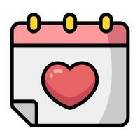 Simple Valentine Day colorful icon. The icon can be used for websites, print templates, presentation templates, illustrations, etc vector