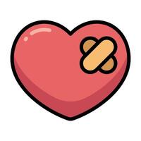 Simple Healed colorful icon. The icon can be used for websites, print templates, presentation templates, illustrations, etc vector