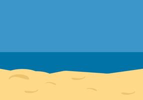 Sea and beach on a sunny day in bright colors vector