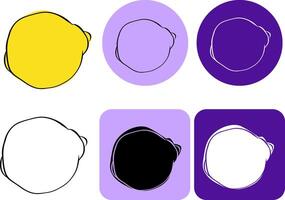 Lemon graphic line ink logo. design in black and white colors for you business, web, package, sticker, prints vector