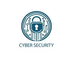 Cyber security logo design vector