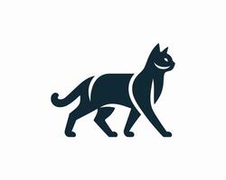 A cat walking on a white background vector