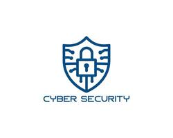 Cyber security logo design vector