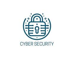 Cyber security logo design vector