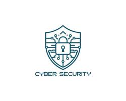 The logo for cyber security vector
