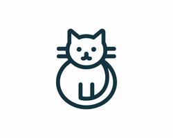 A cat icon on a white background vector