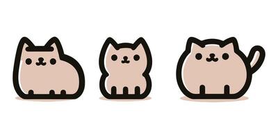 Three cats are standing in a row vector