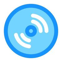 Blue Wireless Signal Icon for Connection and Digital Technology Concept vector
