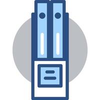 Organizing Files with Ring Binders A Simple Office Illustration vector