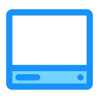 Displaying Screen Interface with Buttons in a Clean Modern Icon vector
