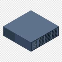 Isometric server. Server racks Server boxes isolated. Network server room. Computer network technology. illustration vector